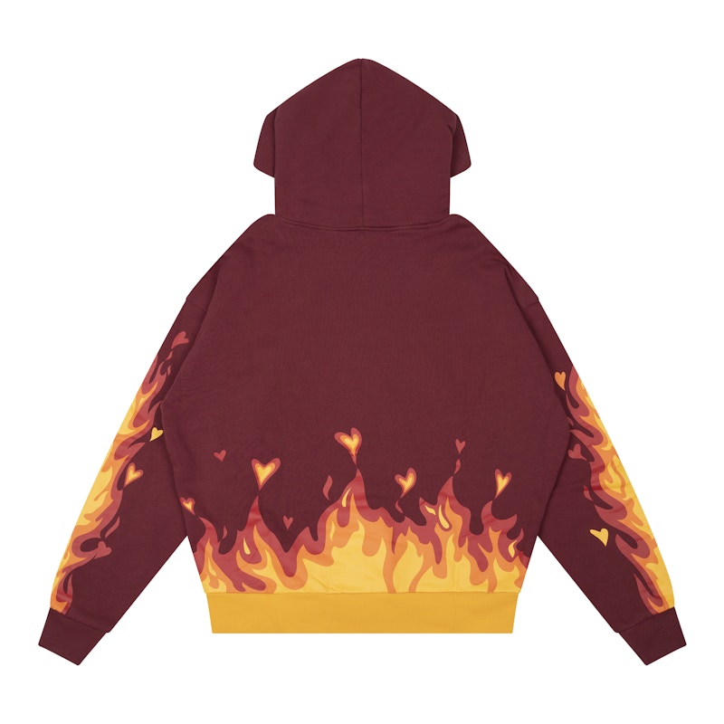 Off white hot sale burgundy hoodie