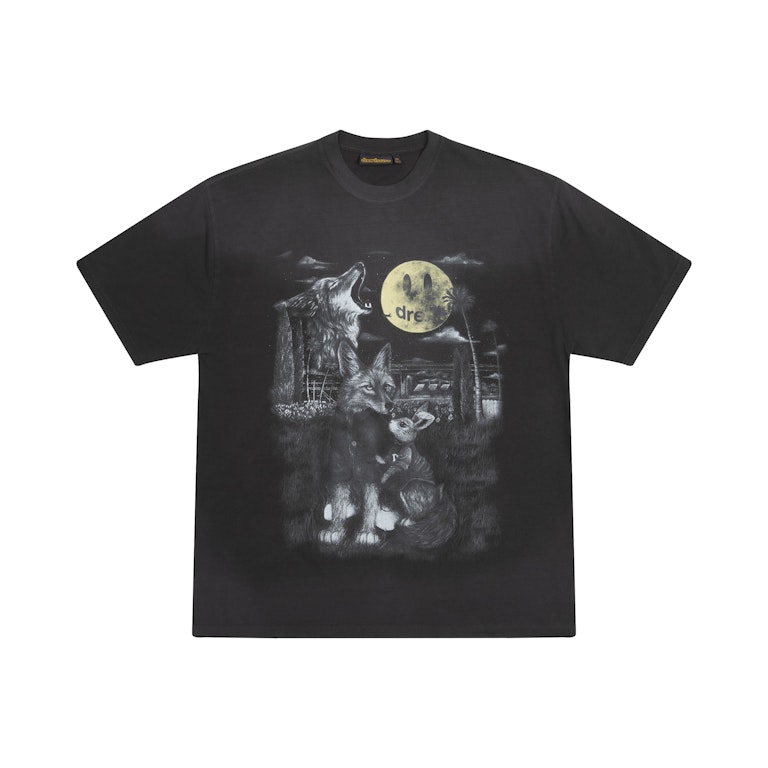 Pre-owned Drew House Full Moon Ss T-shirt Faded Black