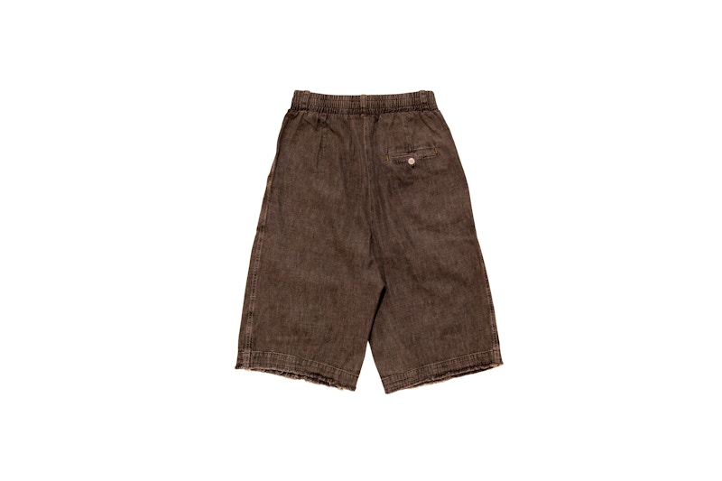 drew house lightweight denim church shorts light black SS21