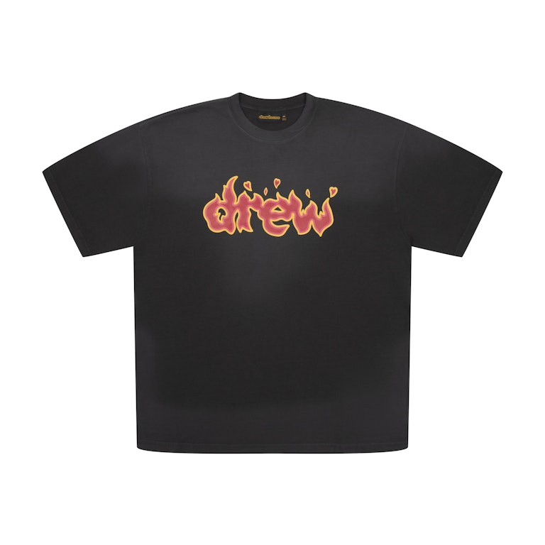 Pre-owned Drew House Lit Drew T-shirt Faded Black