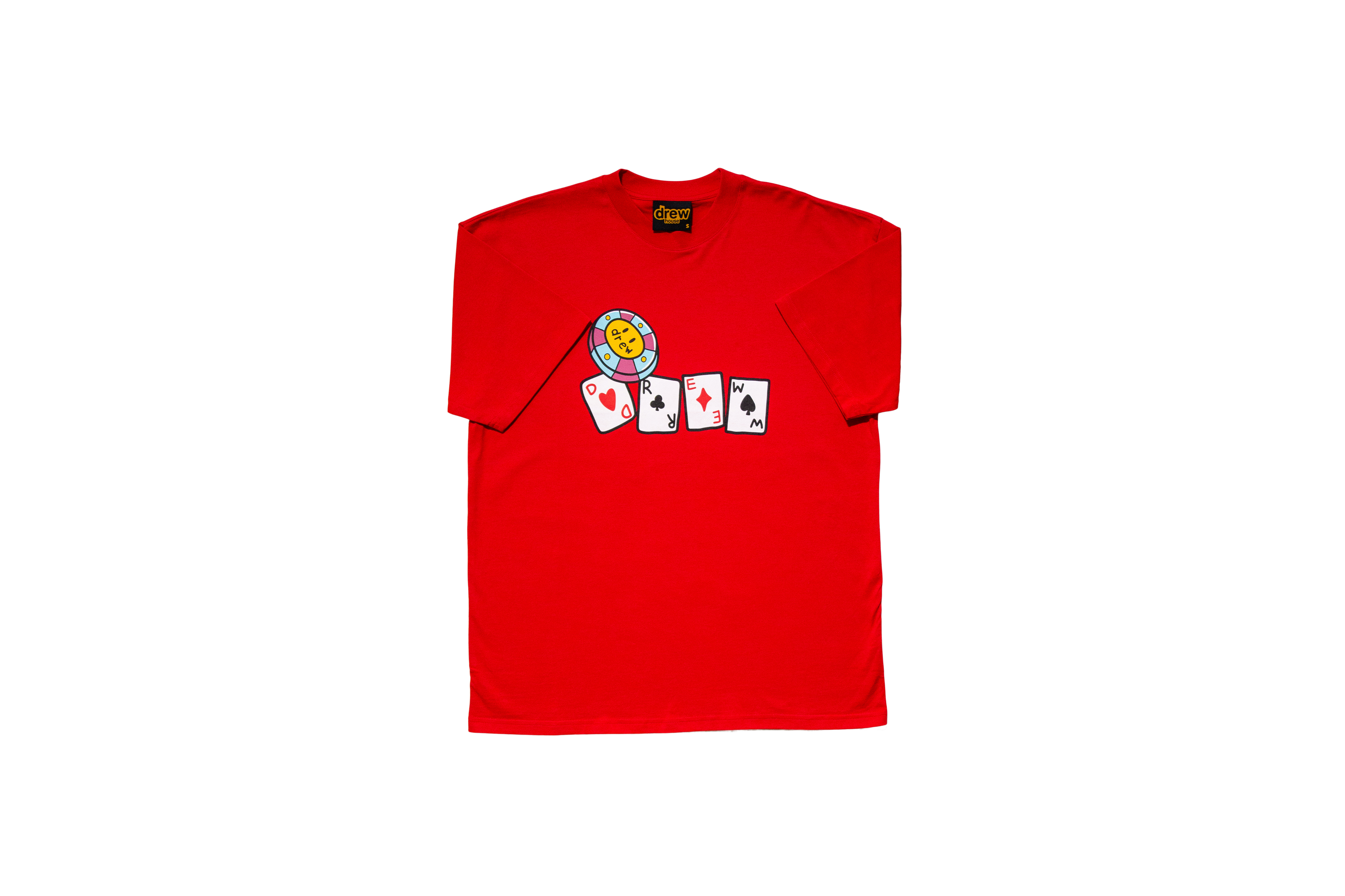 drew house lucky you drew ss tee red