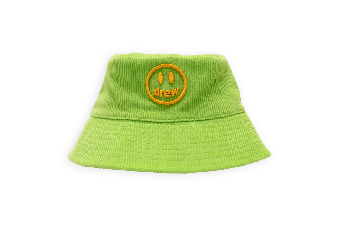 Pre-owned Drew House Mascot Corduroy Bucket Hat Lime
