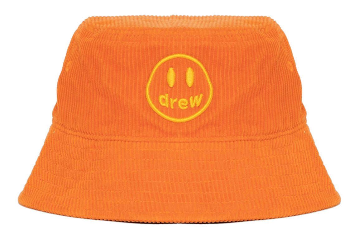 Pre-owned Drew House Mascot Corduroy Bucket Hat Orange