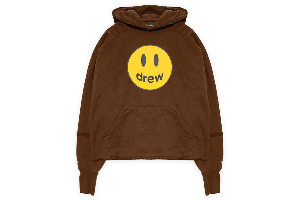 drew house mascot deconstructed hoodie brown