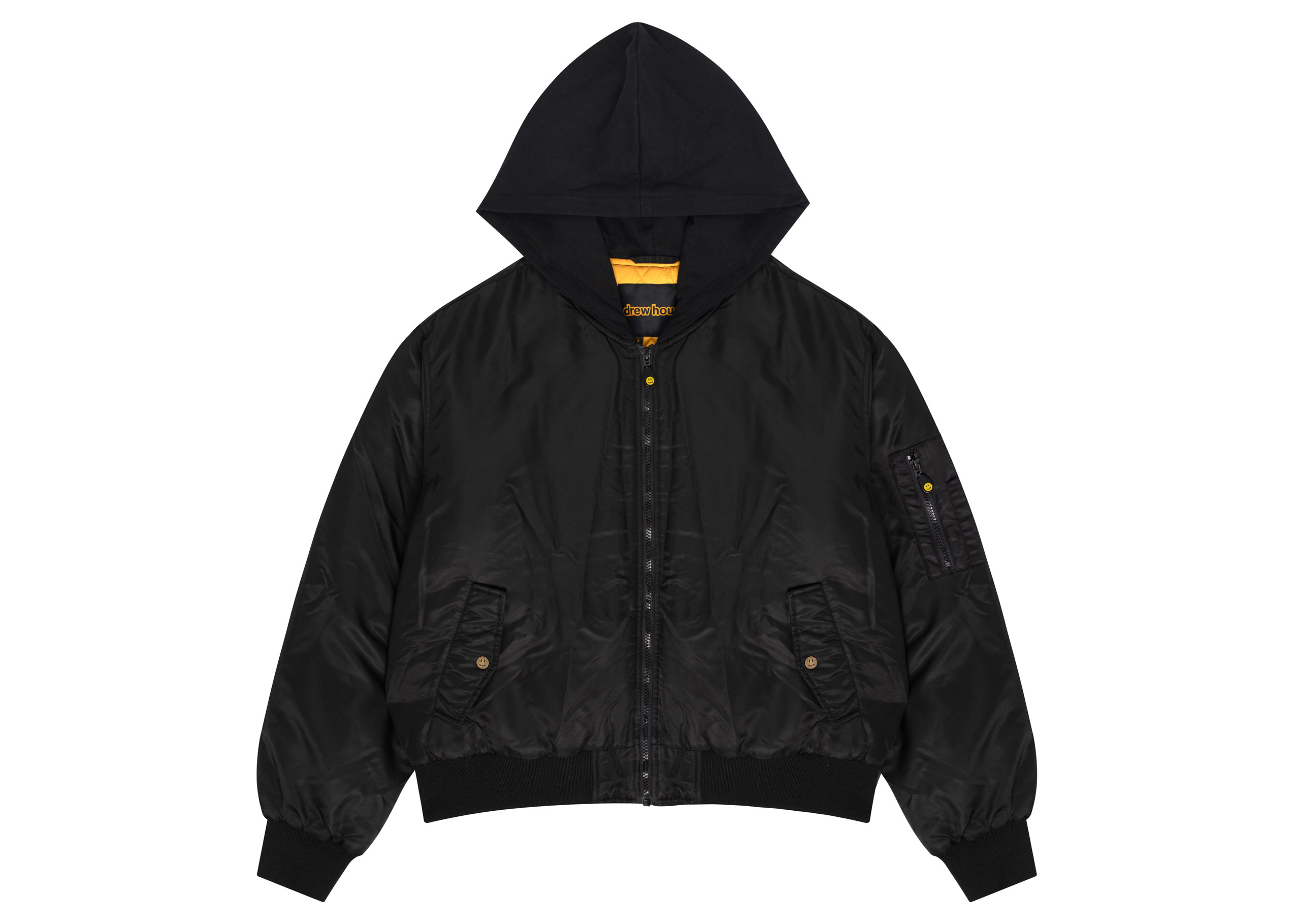 drew house mascot hooded bomber jacket black Men's - FW22 - US