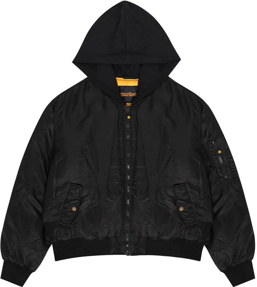 drew house mascot hooded bomber jacket black Men's - FW22 - US