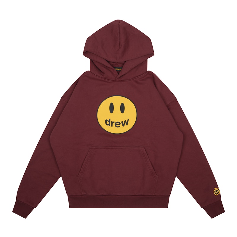 drew house mascot oversized oversized hoodie burgundy Men's - FW22 ...