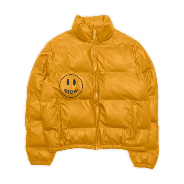 drew house mascot puffer jacket golden yellow