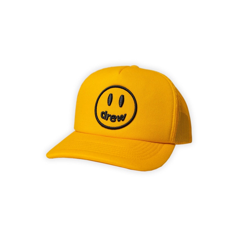 Pre-owned Drew House Mascot Trucker Hat Ss22 Golden Yellow