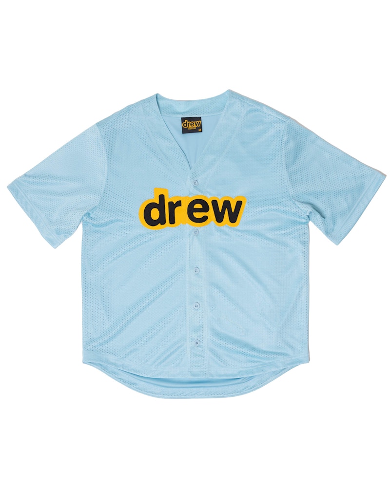 drew house mesh secret baseball jersey sea blue