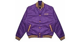 drew house nylon twill varsity jacket violet