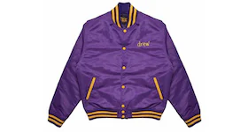 drew house nylon twill varsity jacket violet