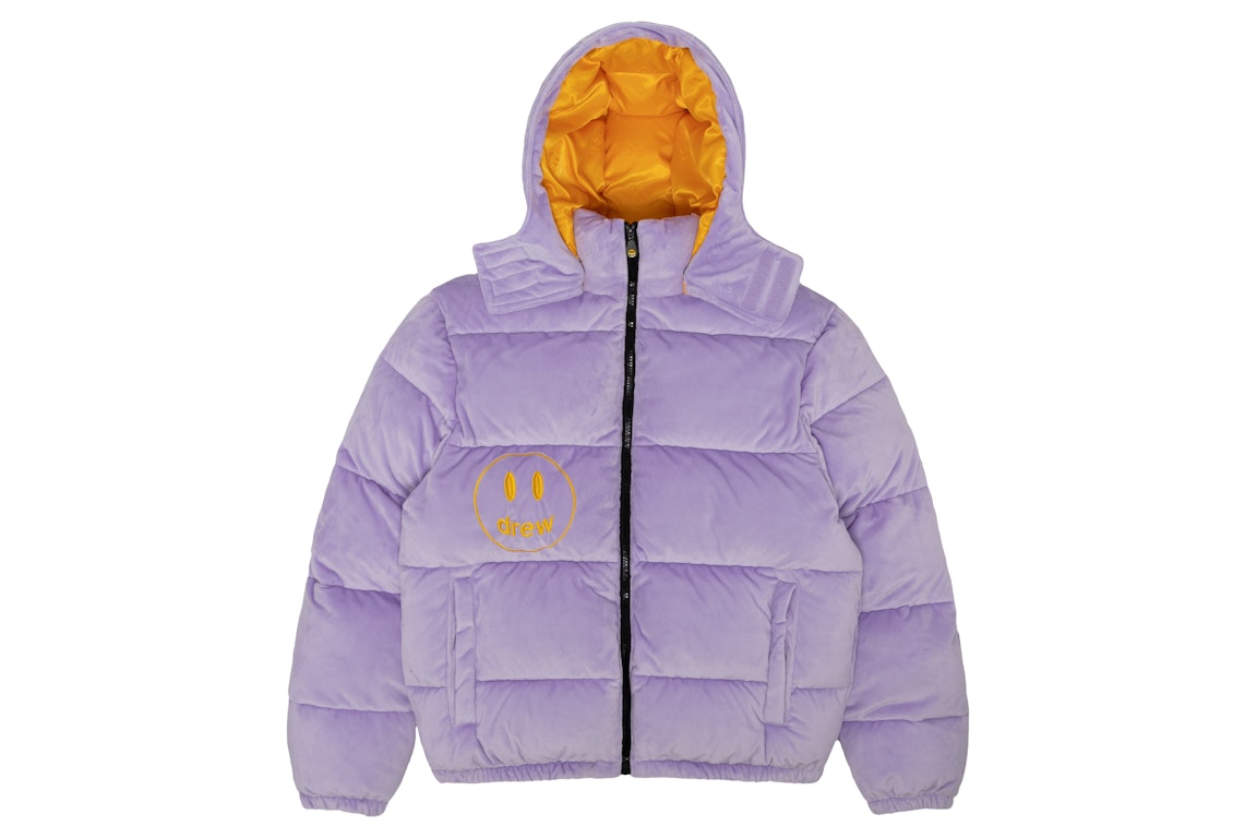 Pre-owned Drew House Plush Hooded Puffer Jacket Lavender