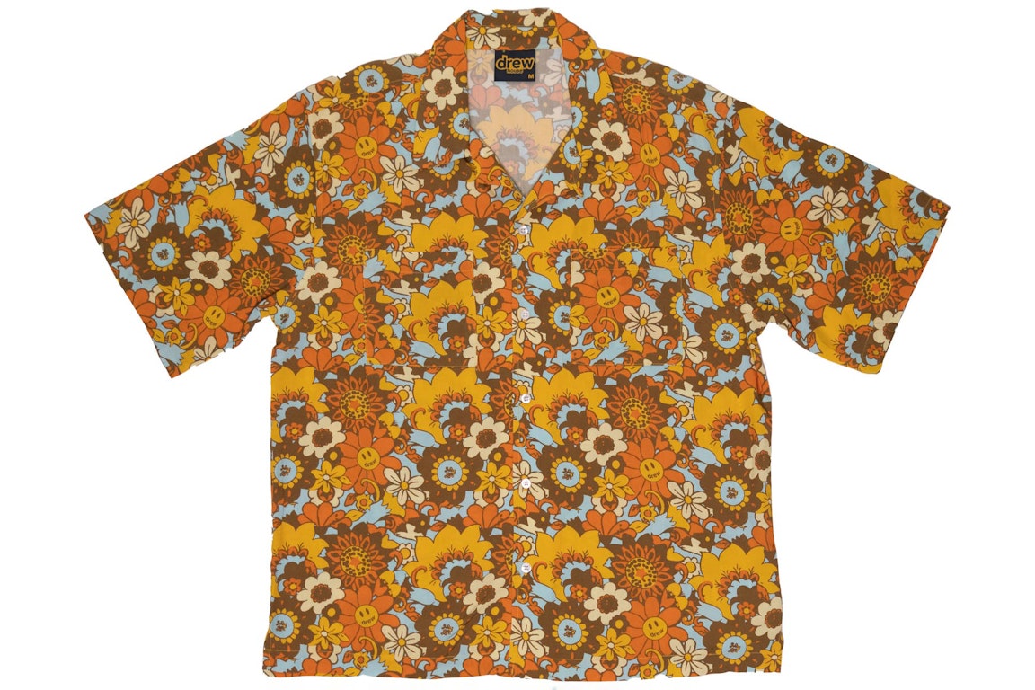 Pre-owned Drew House Rayon Camp Shirt Vintage Floral