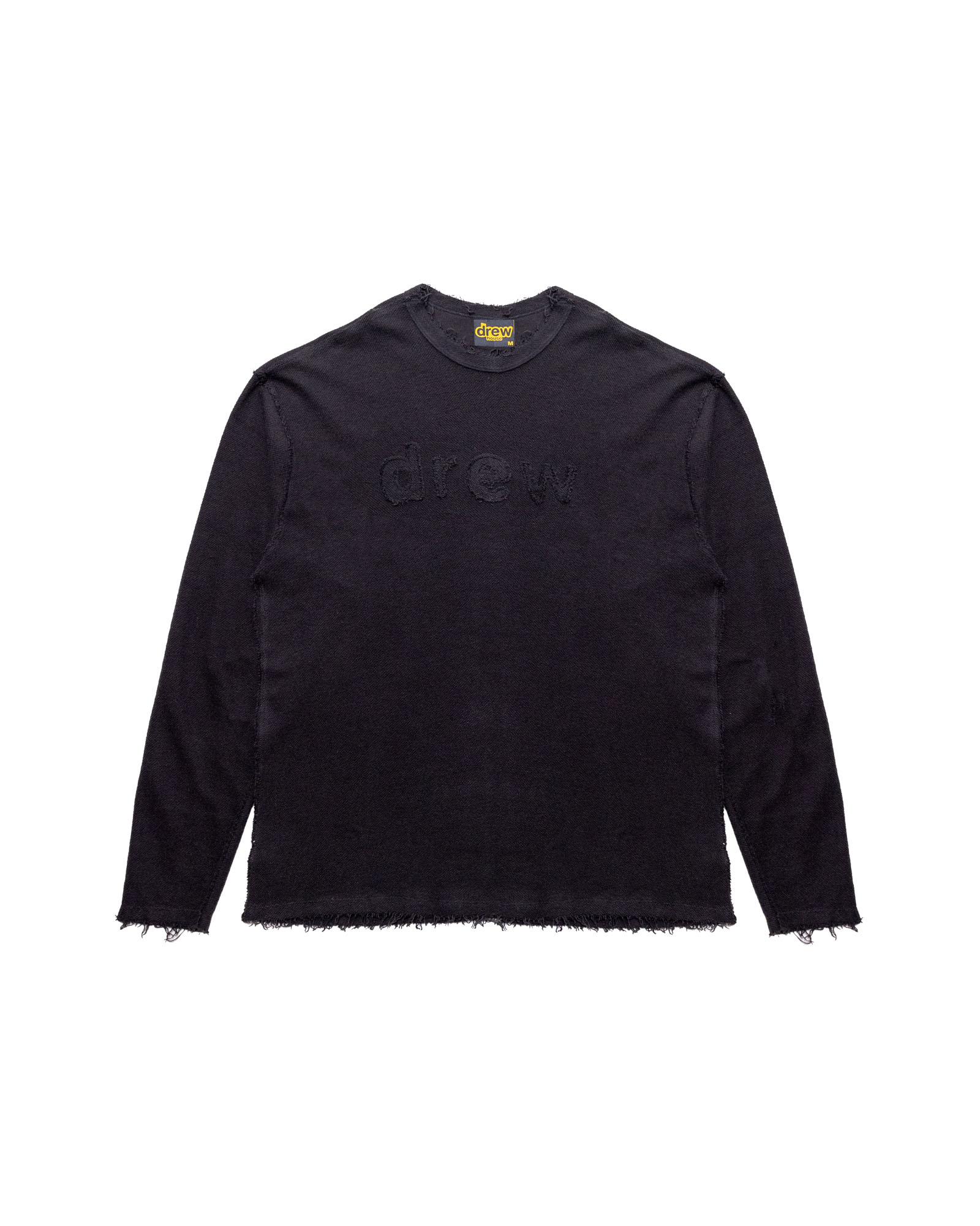 drew house reverse terry secret l/s t-shirt black Men's - FW21 - US