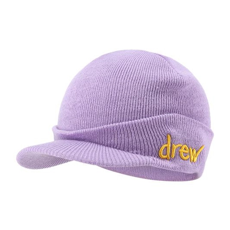 Pre-owned Drew House Scribble Billed Waffle Beanie Lavender