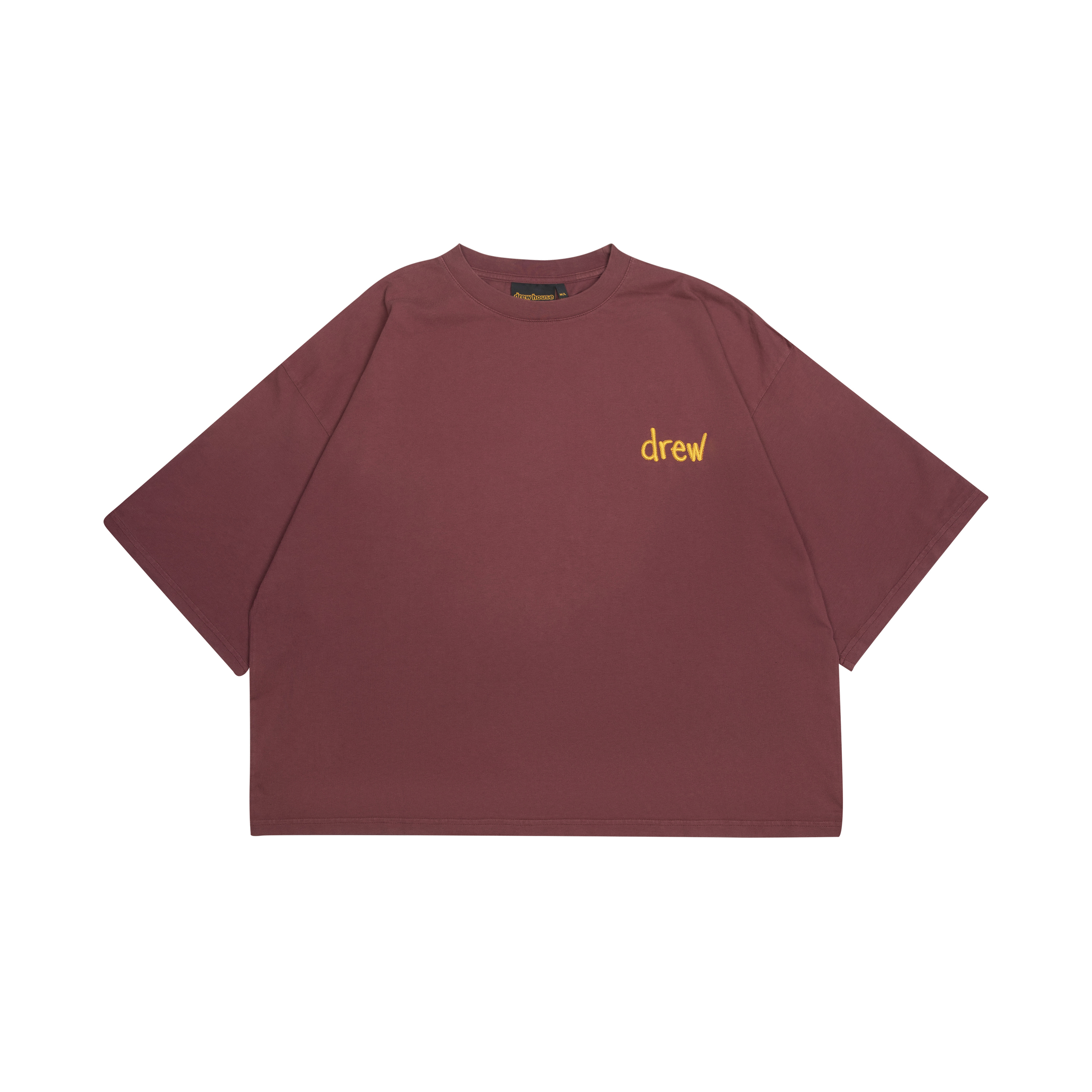 drew house scribble boxy t-shirt faded maroon Men's - FW22 - GB
