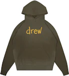 drew house scribble oversized hoodie faded olive
