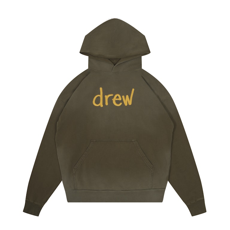 Pre-owned Drew House Scribble Oversized Hoodie Faded Olive