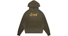 drew house scribble oversized hoodie faded olive