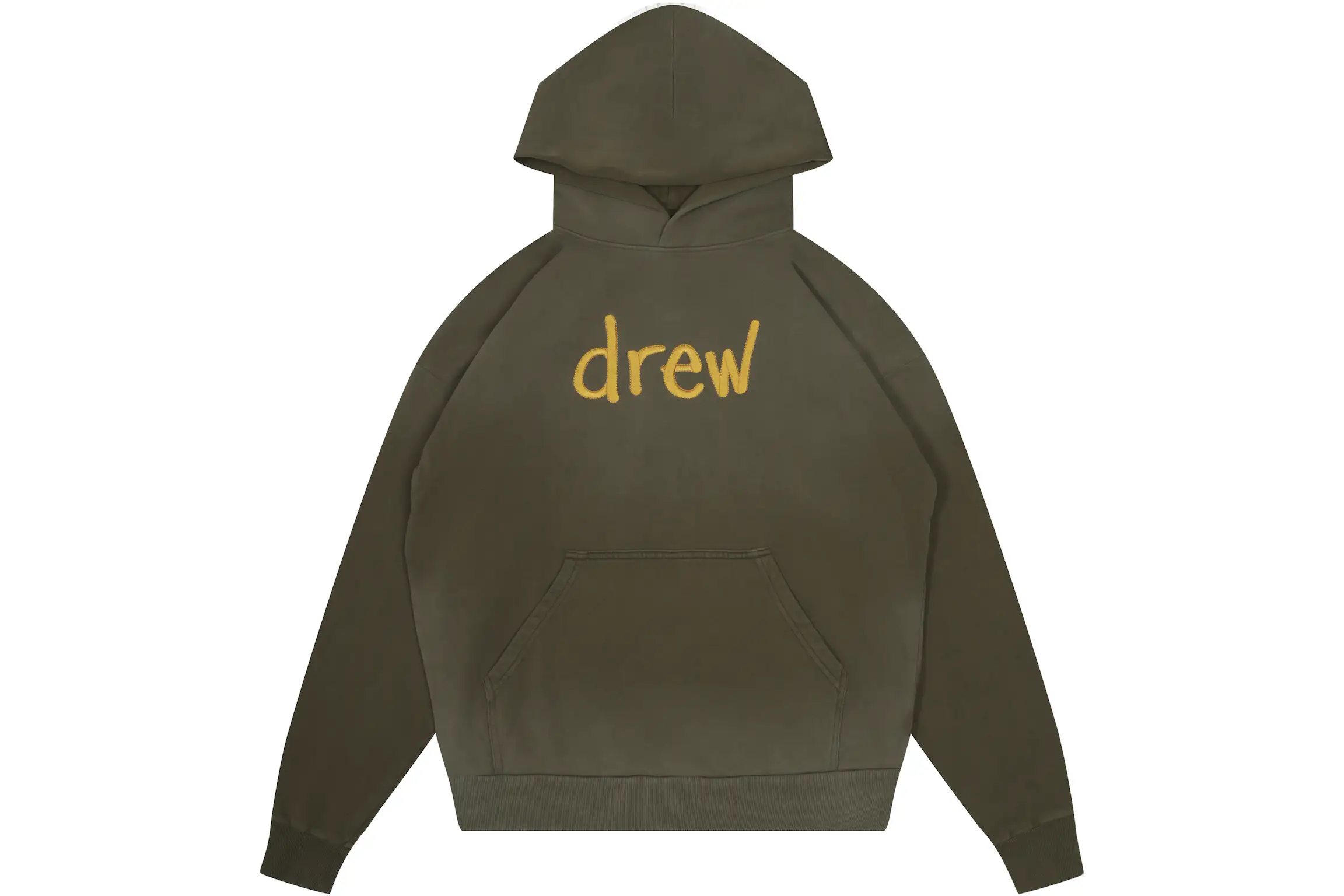 drew house scribble oversized hoodie faded olive - FW22 - TW