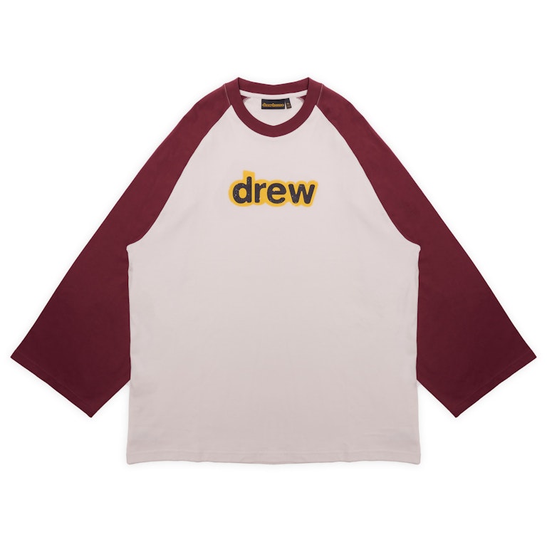 Pre-owned Drew House Secret Baseball T-shirt Magnolia/maroon