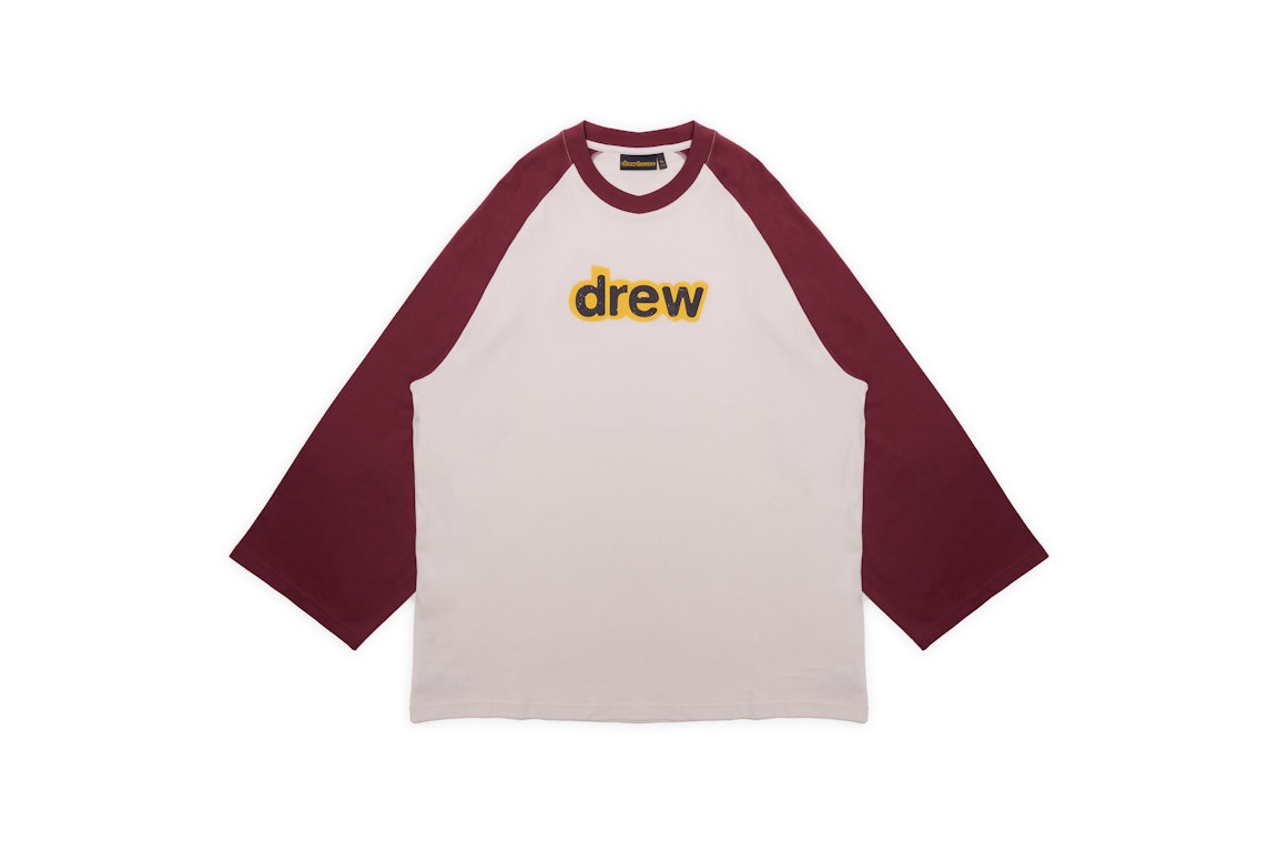 Pre-owned Drew House Secret Baseball T-shirt Magnolia/maroon