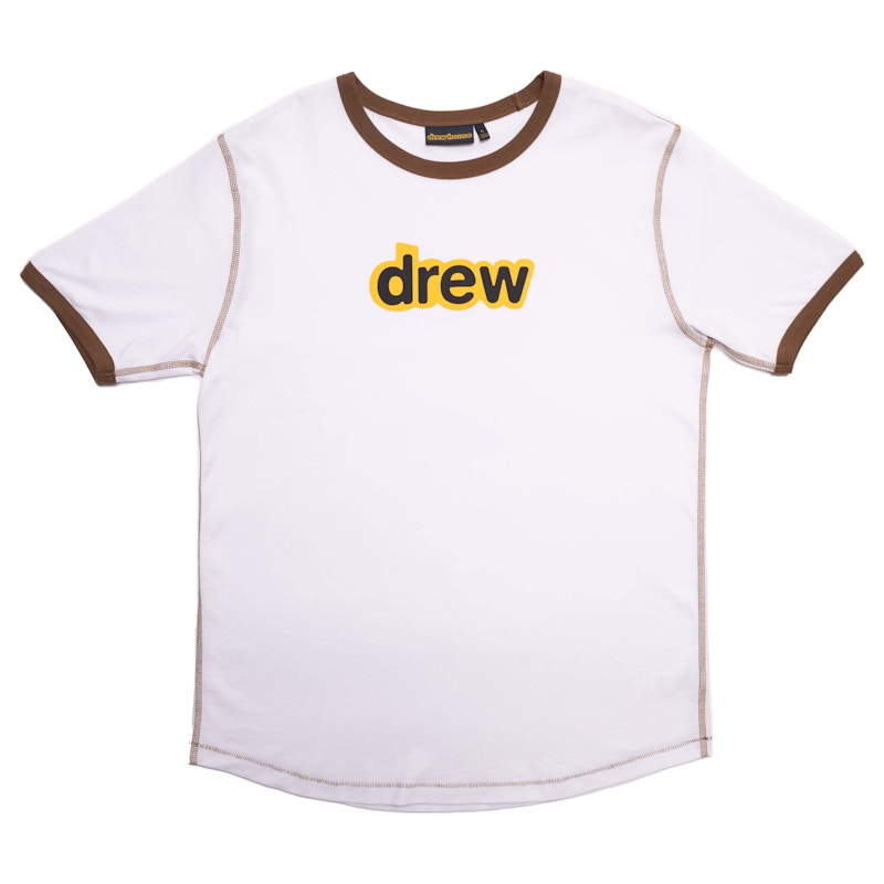 drew house secret ringer tee brown Men's - SS22 - US