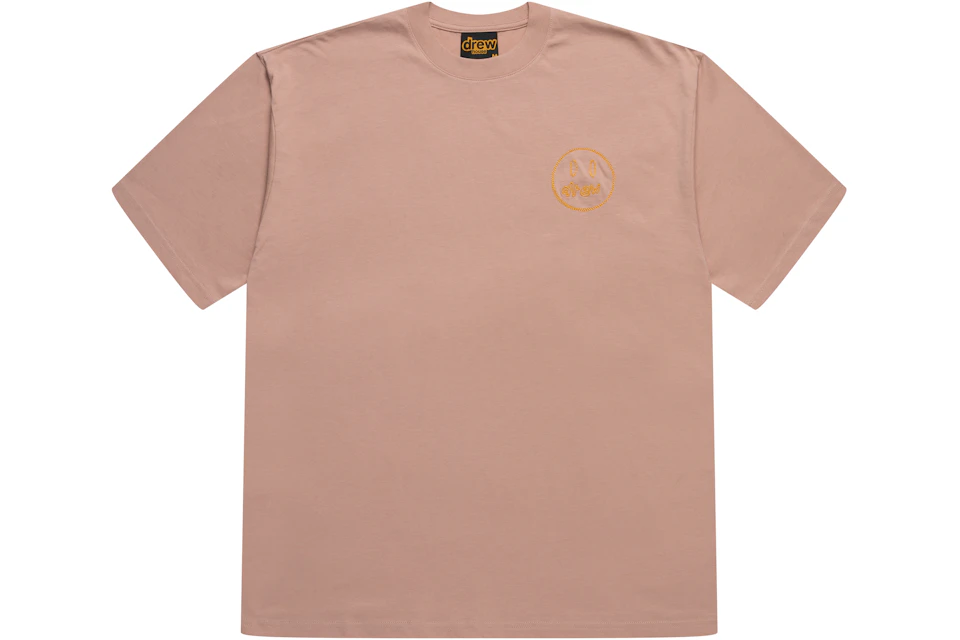 drew house sketch mascot embroidery t-shirt dusty rose