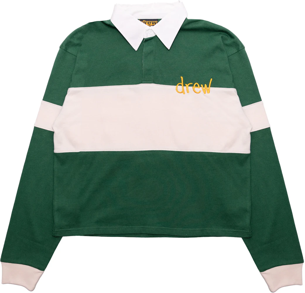 drew house sketch mascot rugby shirt forest/cream Men's - FW21 - US