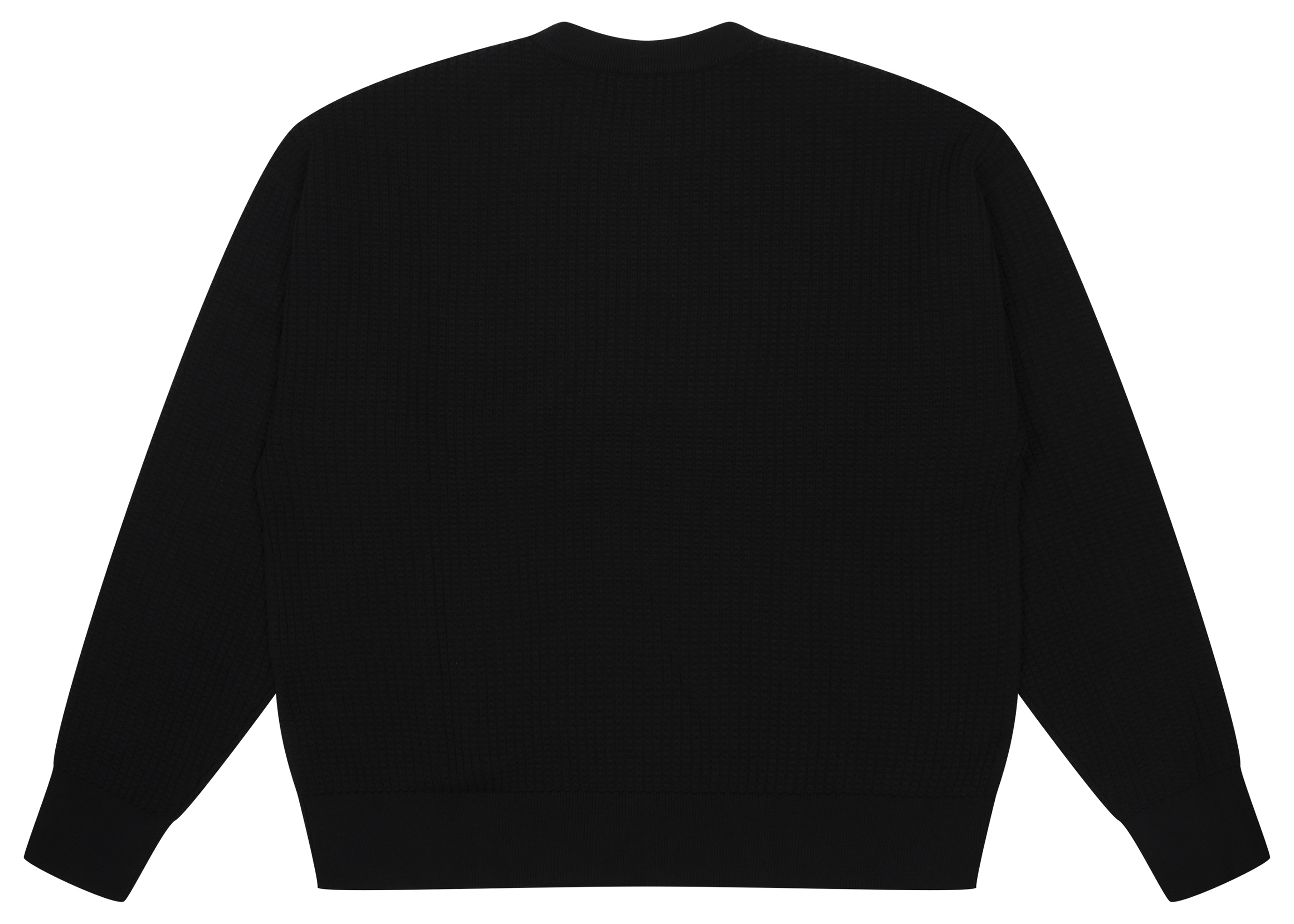 drew house sketch mascot waffle sweater black Men's - FW22 - US