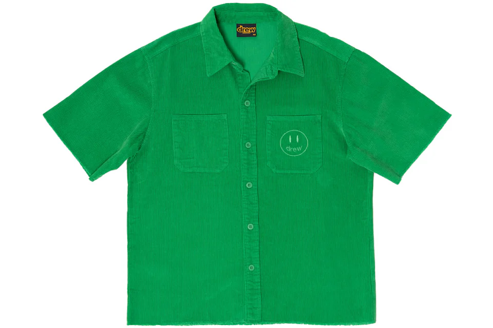 drew house ss corduroy shirt green