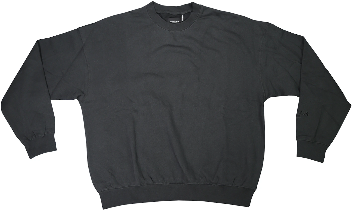 Fear of God Essentials 3M Logo Crewneck Sweatshirt Black/White Men's ...