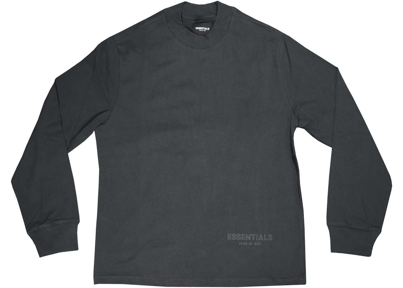 Fear of God Essentials 3M Logo Long Sleeve Boxy T-Shirt Black ...