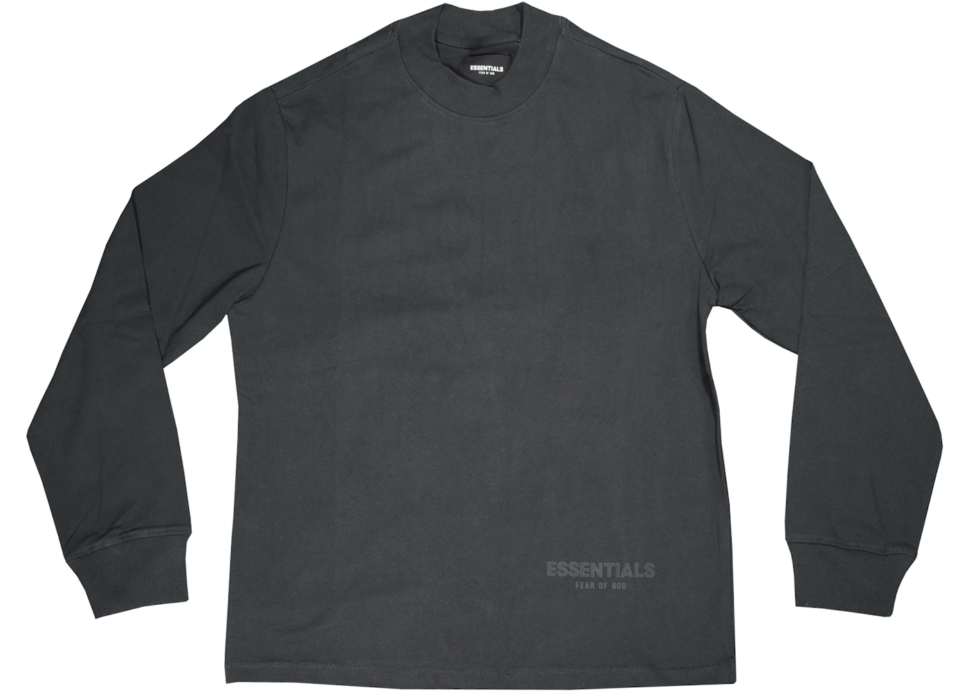 Fear of God Essentials 3M Logo Long Sleeve Boxy T-Shirt Black/White