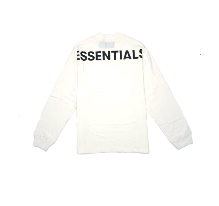 Fear of God Essentials 3M Logo Long Sleeve Boxy T-Shirt White ...