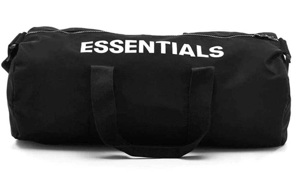 Fear Of God Essentials Graphic Duffel Bag Black Essentials Fear Of God Essentials Graphic Duffel Bag Black Essentials