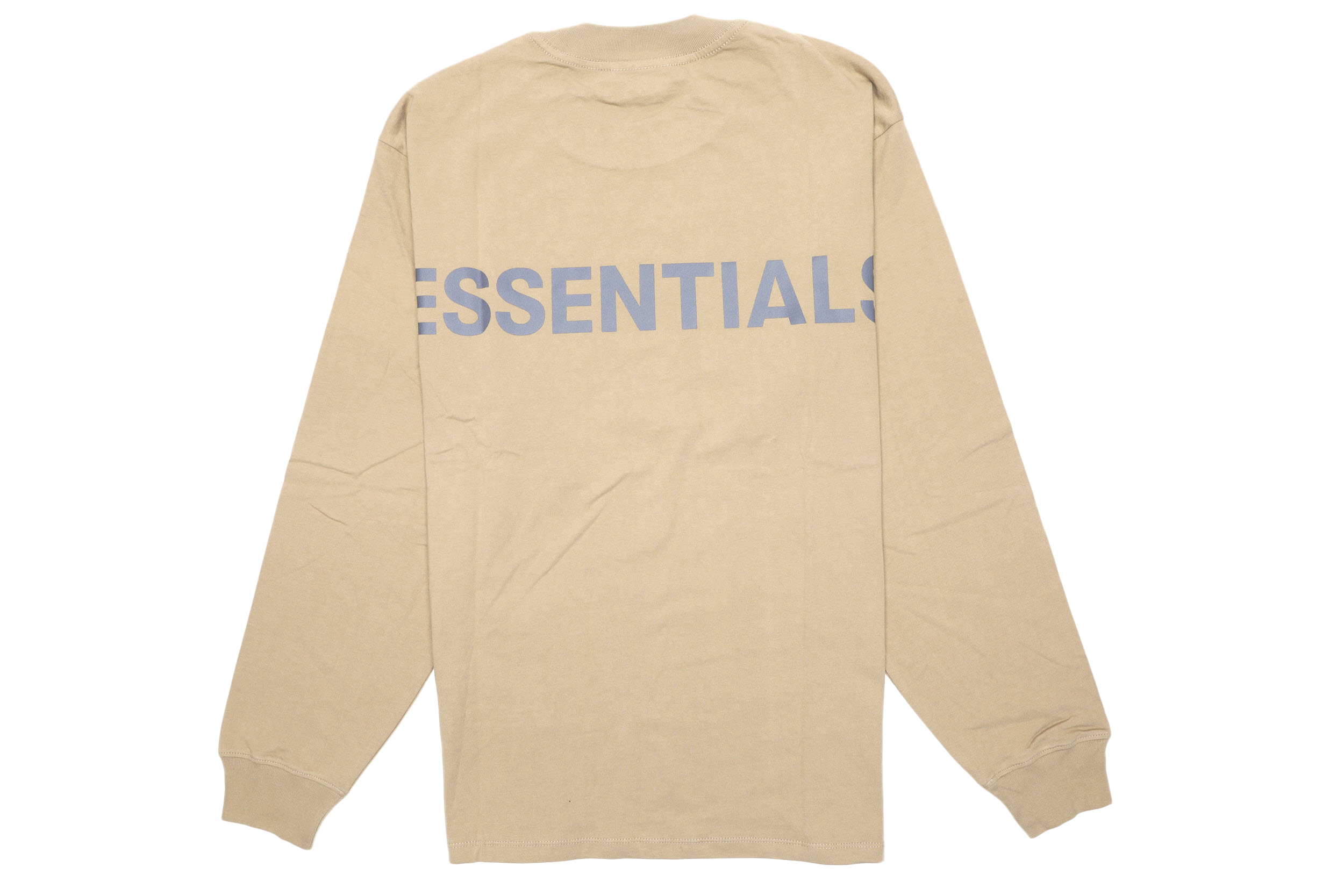 Fear of God Essentials Long Sleeve Boxy T-Shirt Tan Men's - FW19 - US