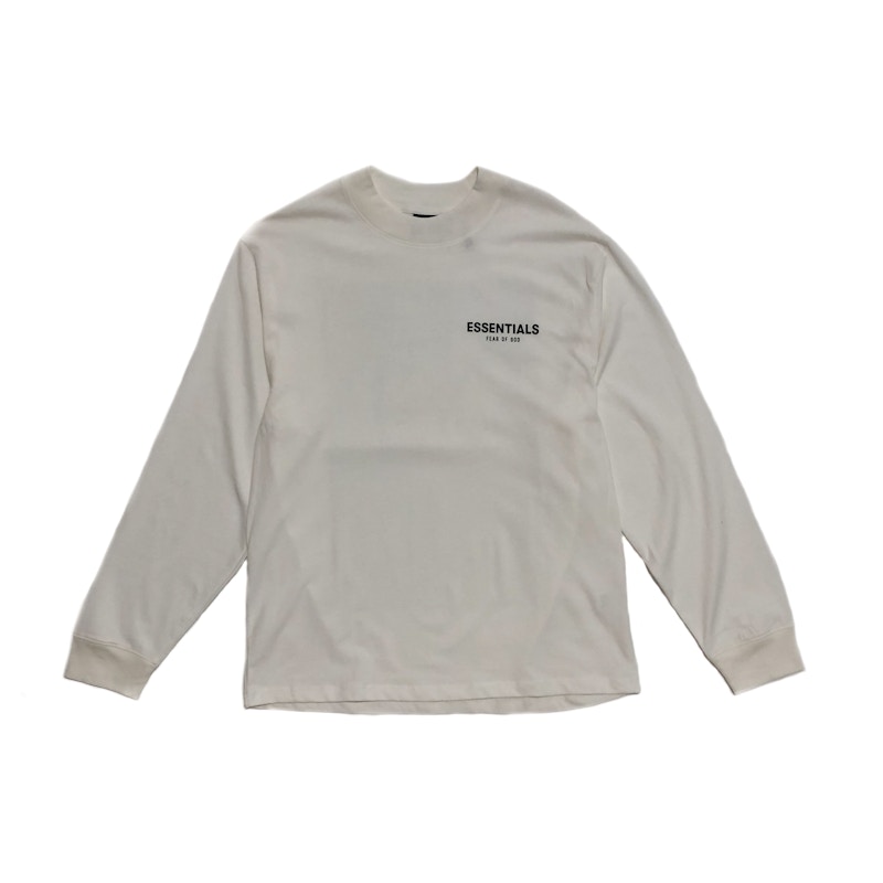 Fear of God Essentials Long Sleeve Photo T-shirt White - FW19 - US