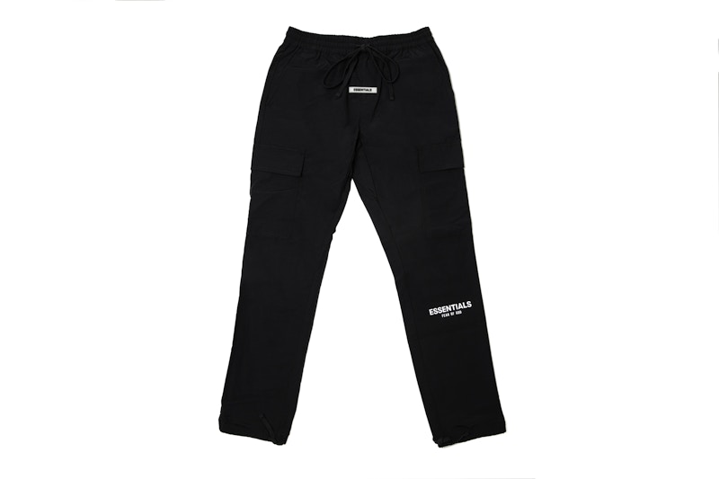 Fear of God Essentials Nylon Cargo Pants Black - FW19 - JP