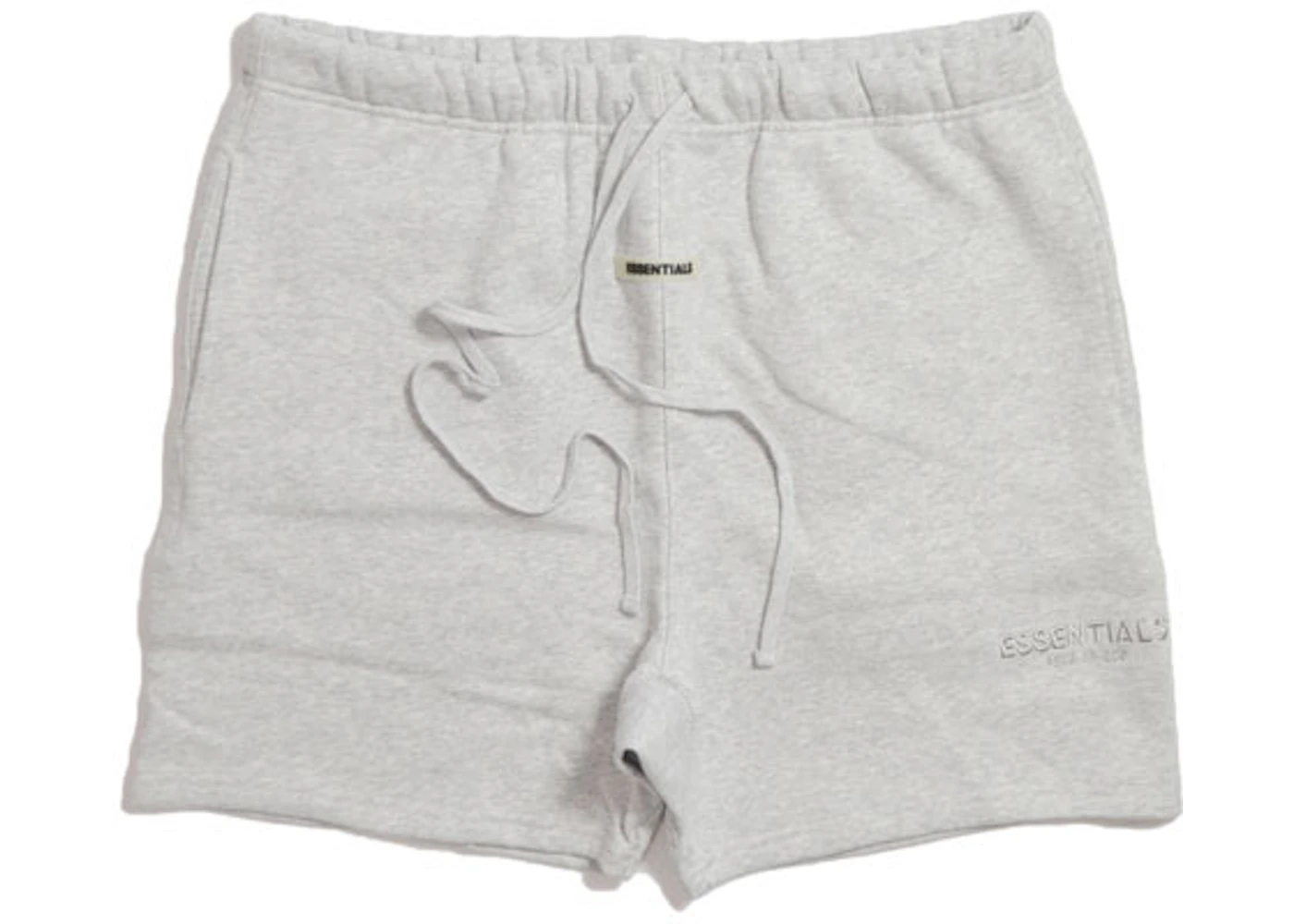 Fear of god fog essentials drawstring shorts silver grey discount