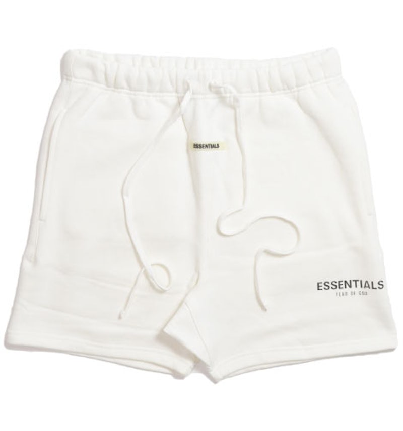 Fear of god fog essentials drawstring shorts white discount
