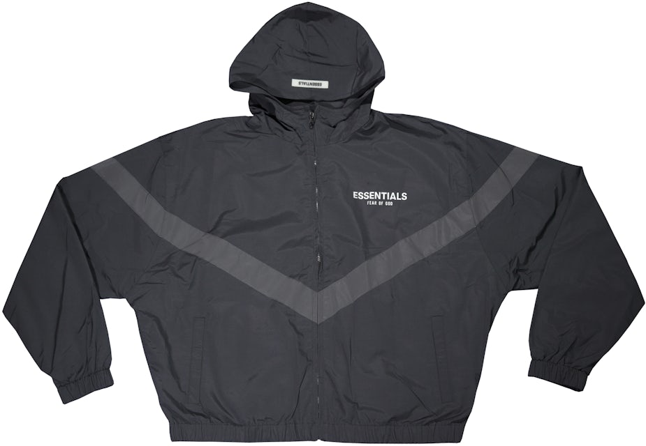 ESSENTIALS Zip Windbreaker Jacket 黒　XL