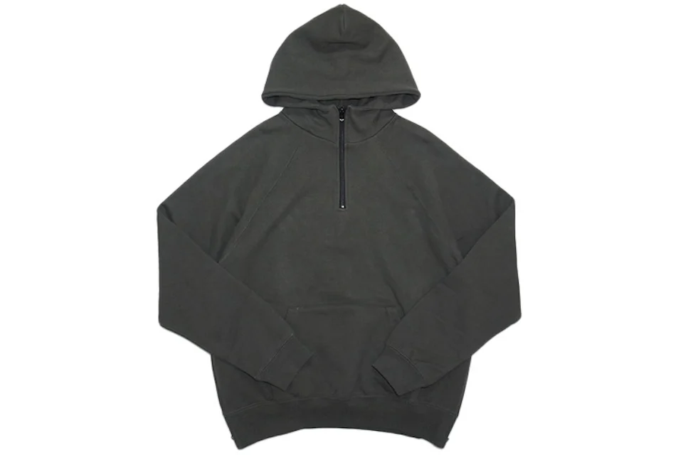 FEAR OF GOD FOG Essentials Half Zip Pullover Hoodie Raven Men s