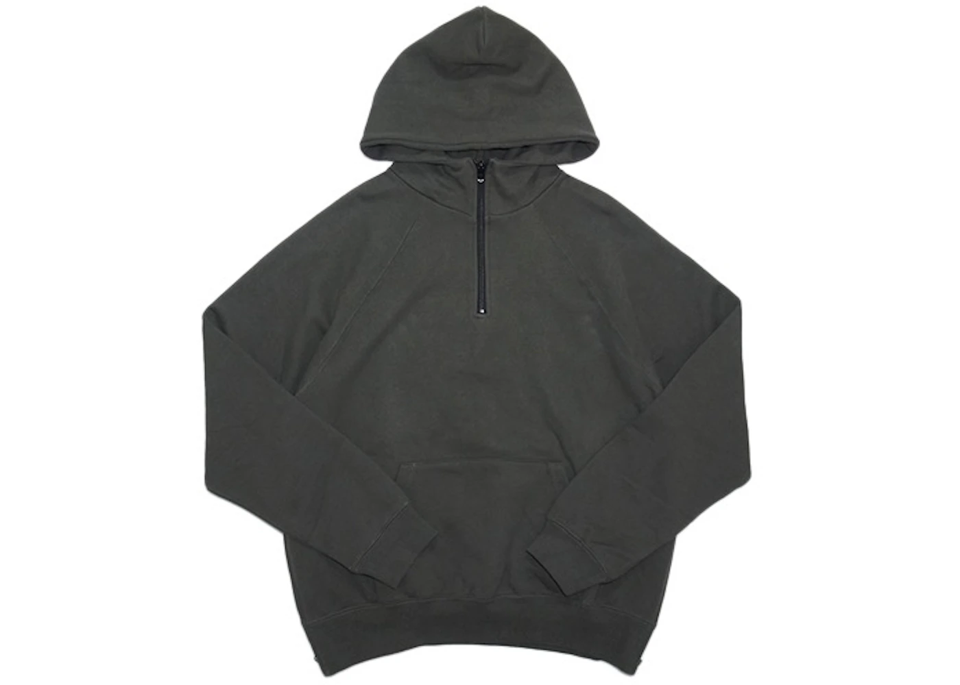 FEAR OF GOD FOG Essentials Half Zip Pullover Hoodie Raven Men s