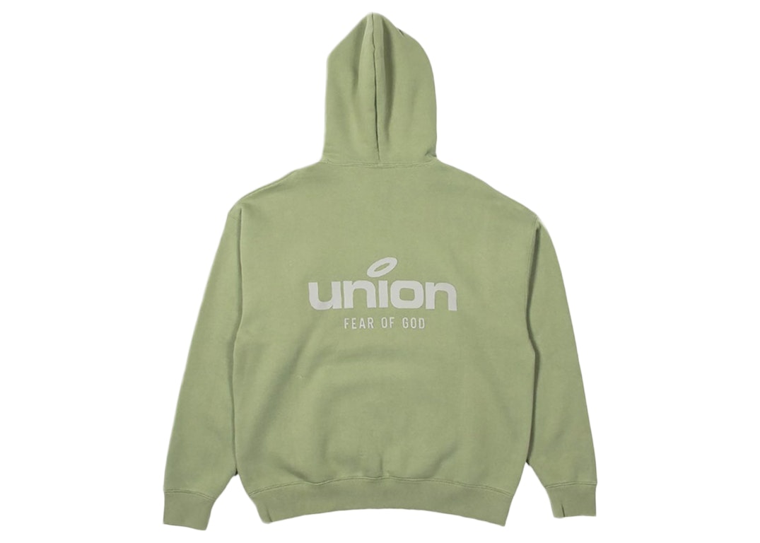Pre-owned Fear Of God X Union 30 Year Vintage Hoodie Army