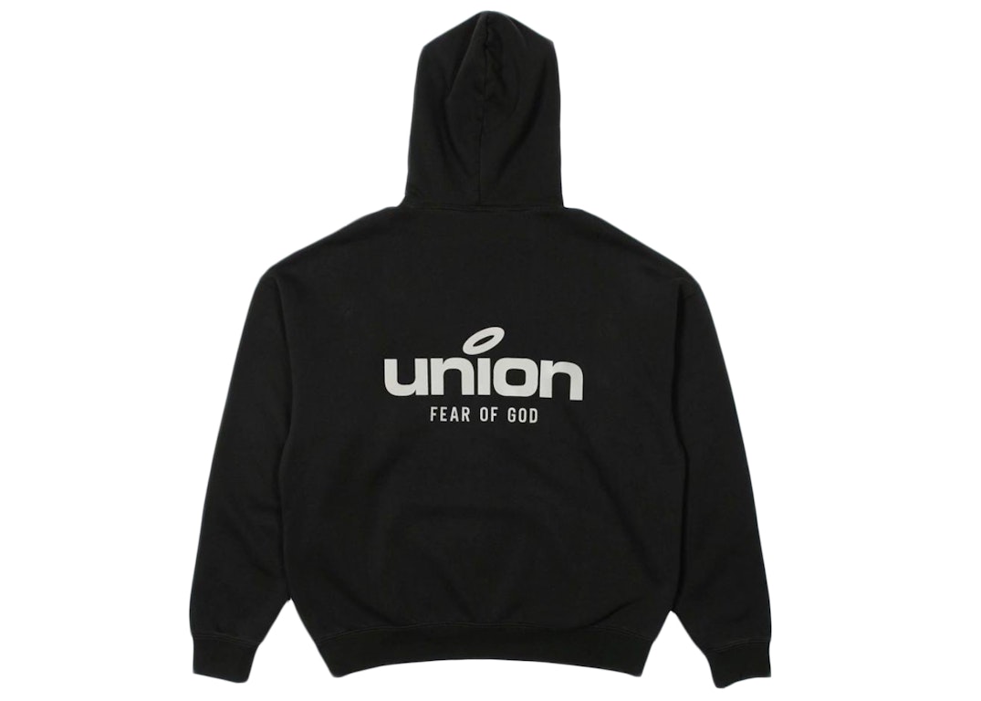 Pre-owned Fear Of God X Union 30 Year Vintage Hoodie Black