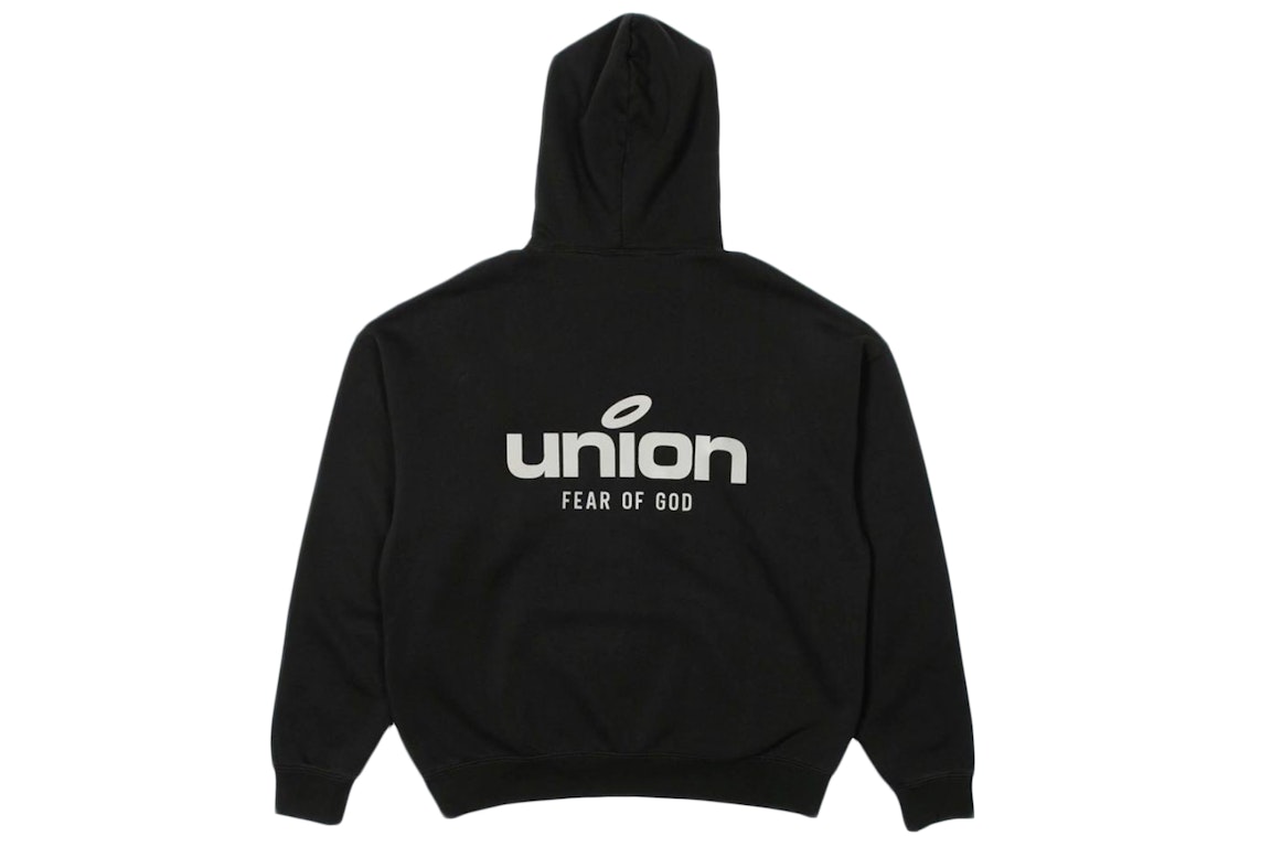 Pre-owned Fear Of God X Union 30 Year Vintage Hoodie Black