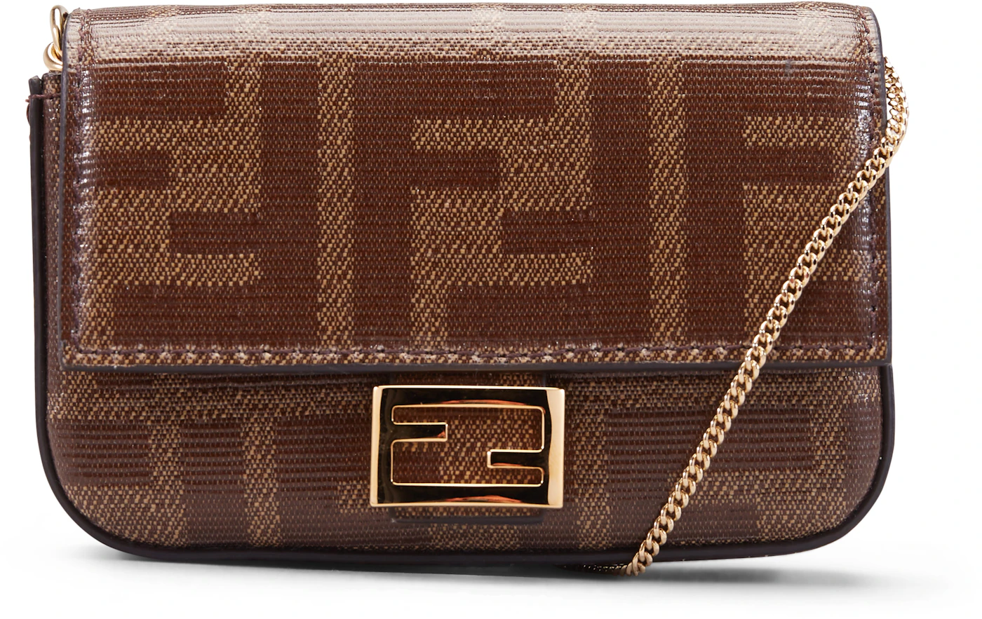 Fendi Large Ff Envelope Pouch In Brown