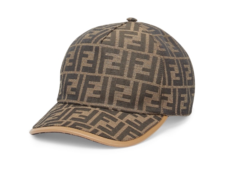 Fendi Jacquard FF Fabric Baseball Cap Brown/Beige Men's - US